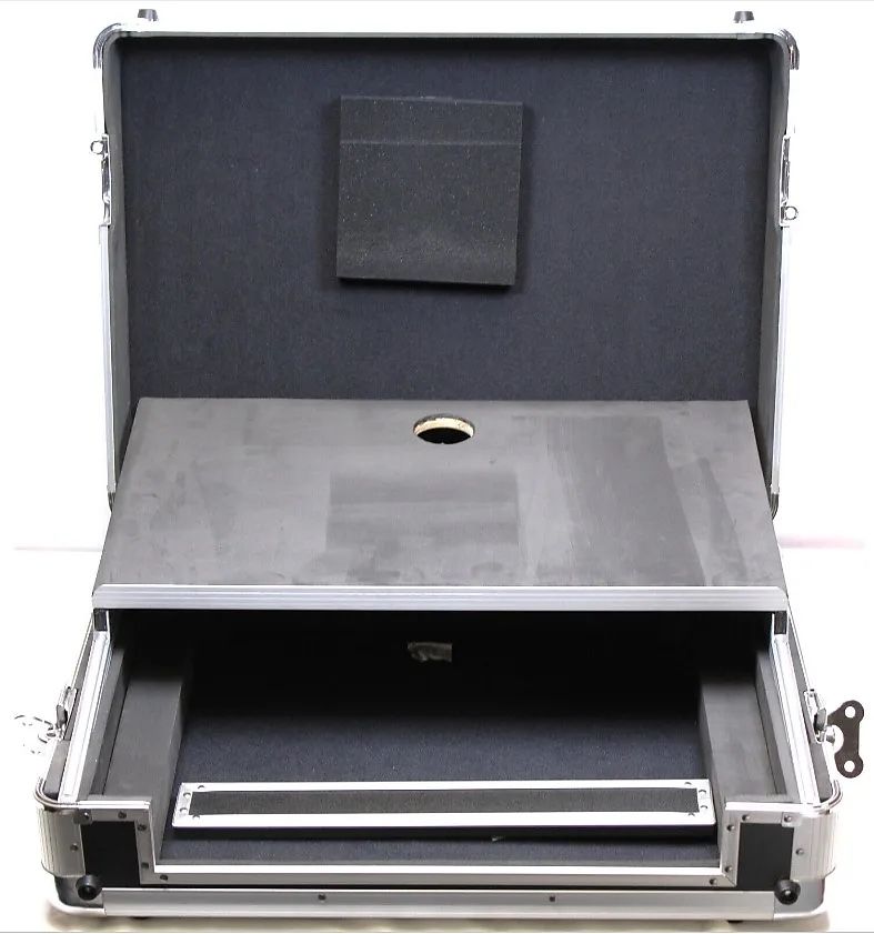 LASE Euro Style Case For Pioneer DDJ-FLX4 with sliding Laptop Shelf.
