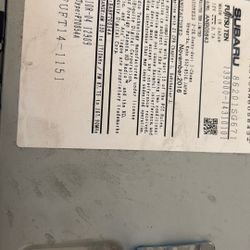 Car stereo, Subaru, Fujitsu ten, 86201sg671, made in Japan, s/no. Ap407630.