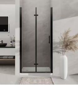 32-33.5 in. W x 72 in. H Bi-Fold Pivot Frameless Shower Doors
