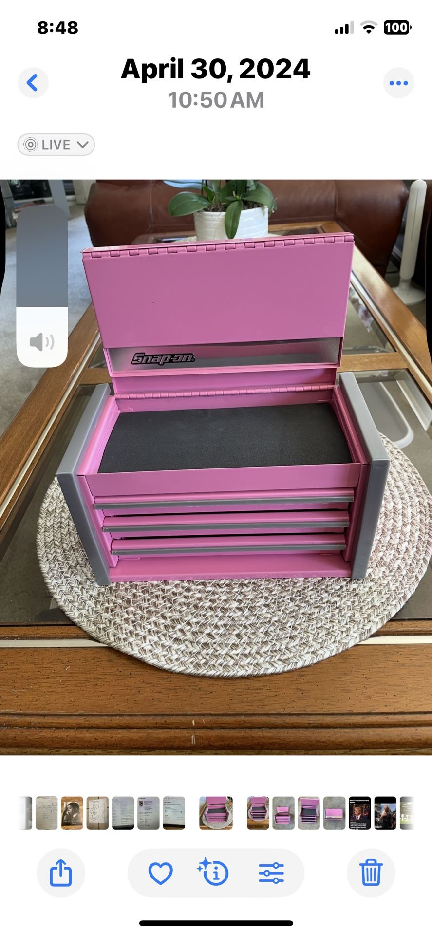 Snap On Micro Mini Pink Top Tool Chest