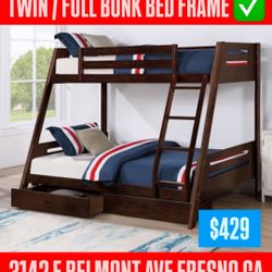 Literas De Madera / Wood Bunk Bed Twin Over Full With Drawers