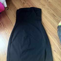 ADIKA black mini dress with slit
