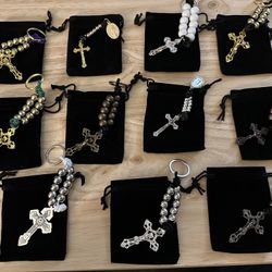 ✝️✨ Mini Keychain Rosaries – Easter Sale – $5 Each! ✨✝️