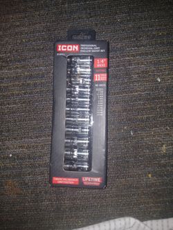 Icon 1/4 drive 11 piece set  sizes 5-14mm retails for $139.99 each