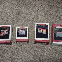 4 Piece Vintage Hallmark Keepsake Ornaments Train 94-974 Piece Vintage Hallmark Keepsake Ornaments Train 94-97