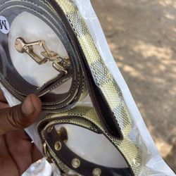 Designer Dog Collar And Harness Set