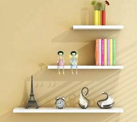 ⭐️ BRAND NEW 3- TIER WHITE FLOATINGG SHELVESS