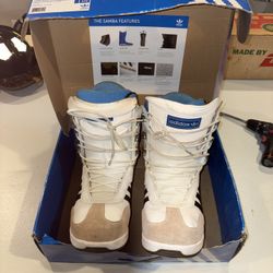 Pair of Adidas Samba Mens snowboard boots size 13 model # G99107 w/ original box used a few times Excellent condition