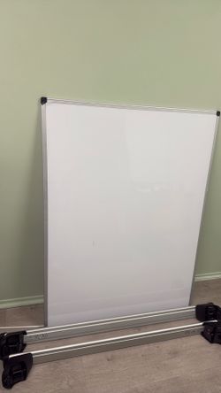 Large Magnetic Dry Erase Whiteboard with Silver Aluminum Frame