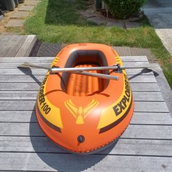 Explorer Rubber Vinyl "Raft Boat" With Oars