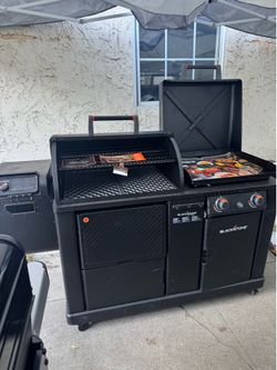 Culinary 22"XL Omnivore Griddle and Pellet Grill Combo Black Liquid prop...