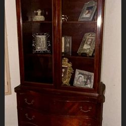 Mid century mcm China cabinet wood