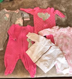 Baby Girl Sleeper and Clothing Bundle