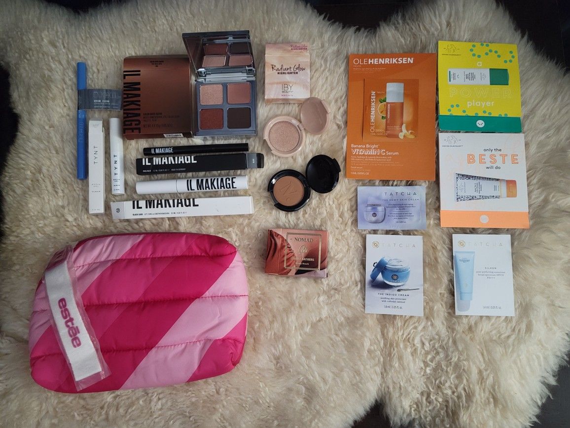 7pc Makeup Lot + ESTĒE LAUDER MAKEUP BAG  + 6 HIGH-END  FREEBIES 