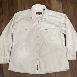 Timberland Rugged Fit Off White, Med Long-Sleeve, button-up shirt 