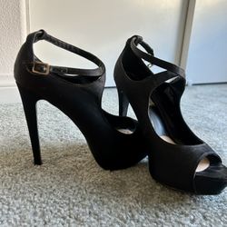 Black Strappy Heels