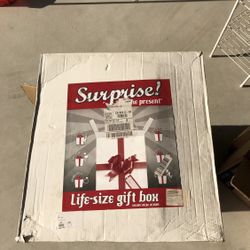 Life size gift box for Christmas birthday engagement anniversary holiday valentines