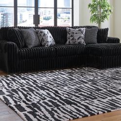 Brand New Plush Ashley’s Corduroy Sectional Set 