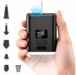 Rechargeable Air Pump for Inflatables, Cordless Electric Pump for Air Mattress Pool Floats, Mini Vacuum Pump for Storage Bags