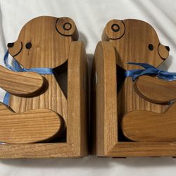 Vintage Bear Wooden Book Marks 