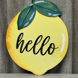 Metal Lemon Sign