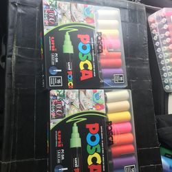 New posca acrylic paint Markers , 16 ct 5M