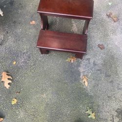 Antique Wood Step Stool 