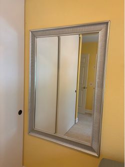 Large framed mirror