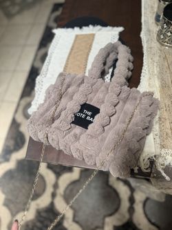 Designer Soft Plush Tote Bag