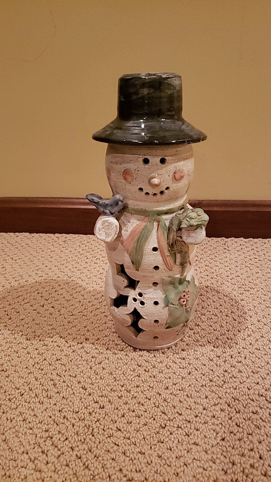 Pottery snowman