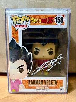 Funko Pop! Dragon Ball Z #158 Badman Vegeta Christopher Sabat Autoghed