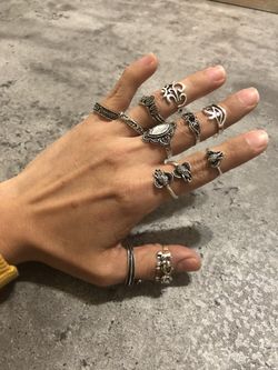 11 rings jewelry set