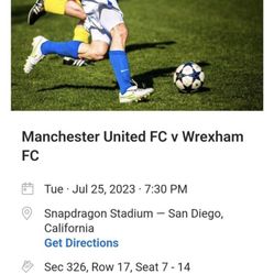8 Manchester United Vs Wrexham Fc Tickets 