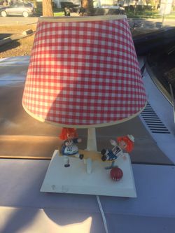 Vintage Raggedy Ann and Andy lamp