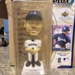Ichiro Playmakers Upper Deck Bobble Head With Collectable Card 
