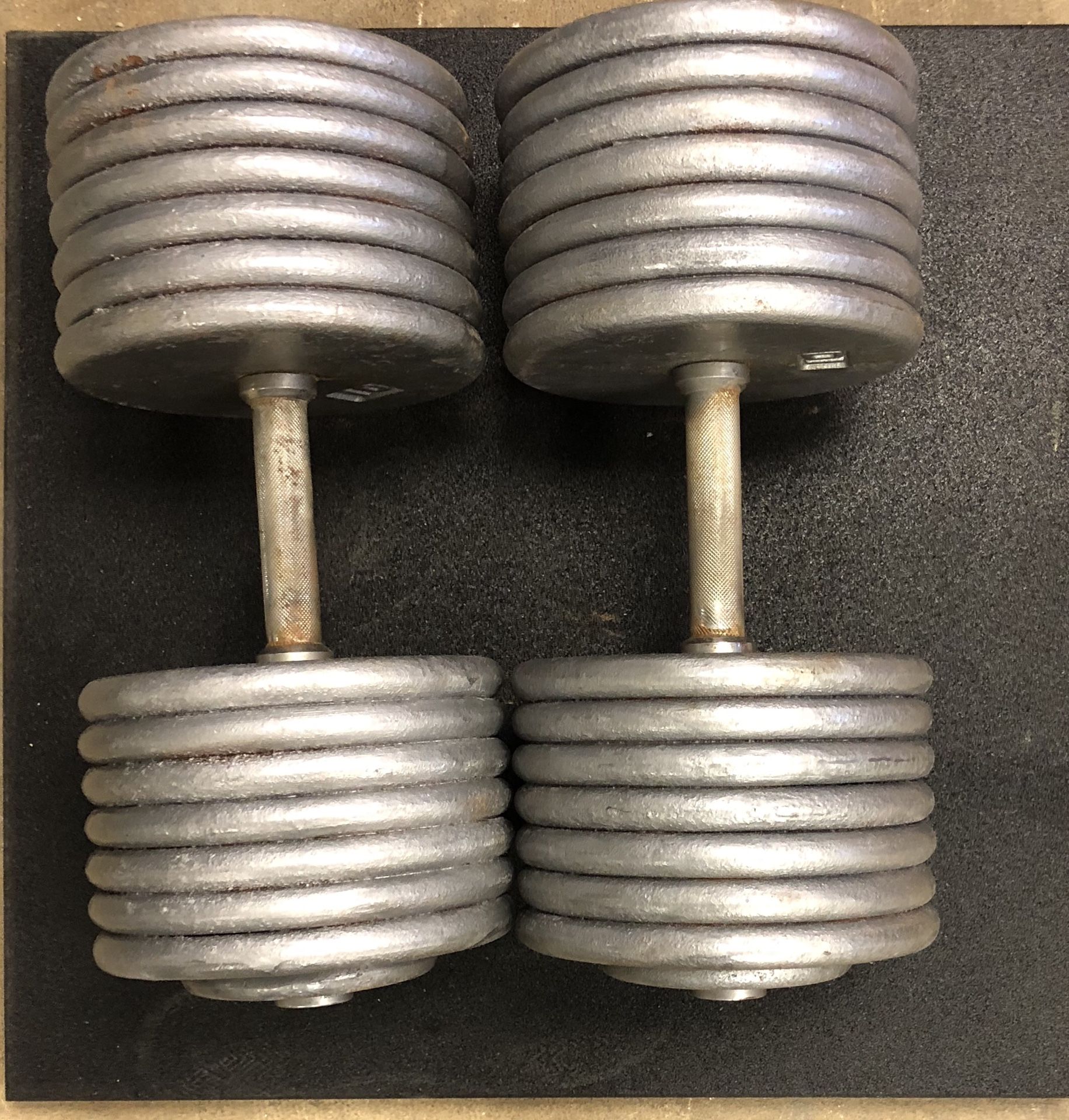 145 lbs pro-style dumbbells