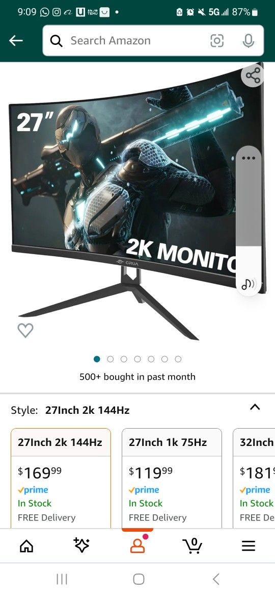 1 Month Old Gaming TV Monitor Like New Ps5,ps4 Xbox