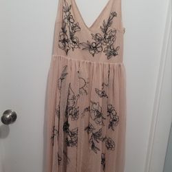 Express Floral Embellished Fit And Flare Dress  Size 4
