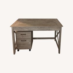 Desk and File Cabinet