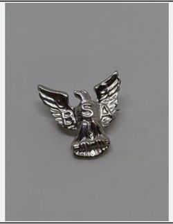 Vintage Sterling Silver BSA Eagle Scout Mother's Pin International Silver Co Safety Pin Clasp