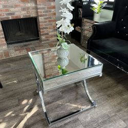 Glass Mirror Table 