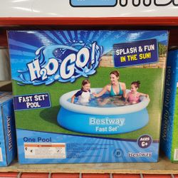 H2OGO! Fast Set 6'x20" Round Inflatable Above-Ground Pool, for Outdoor Use