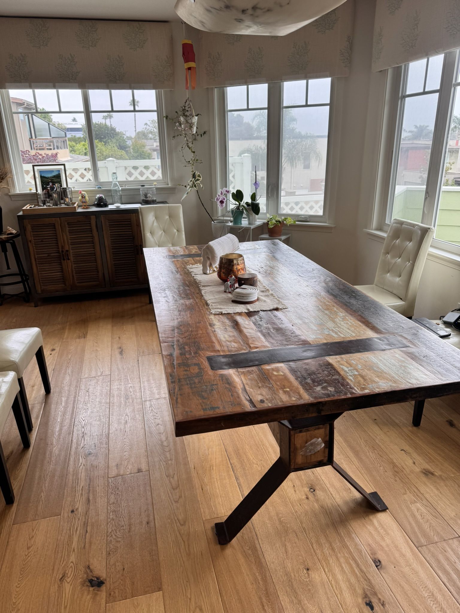 Beautiful Wood and Aged Steel Table