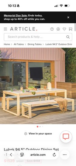 PATIO TABLE SET ARTICLE