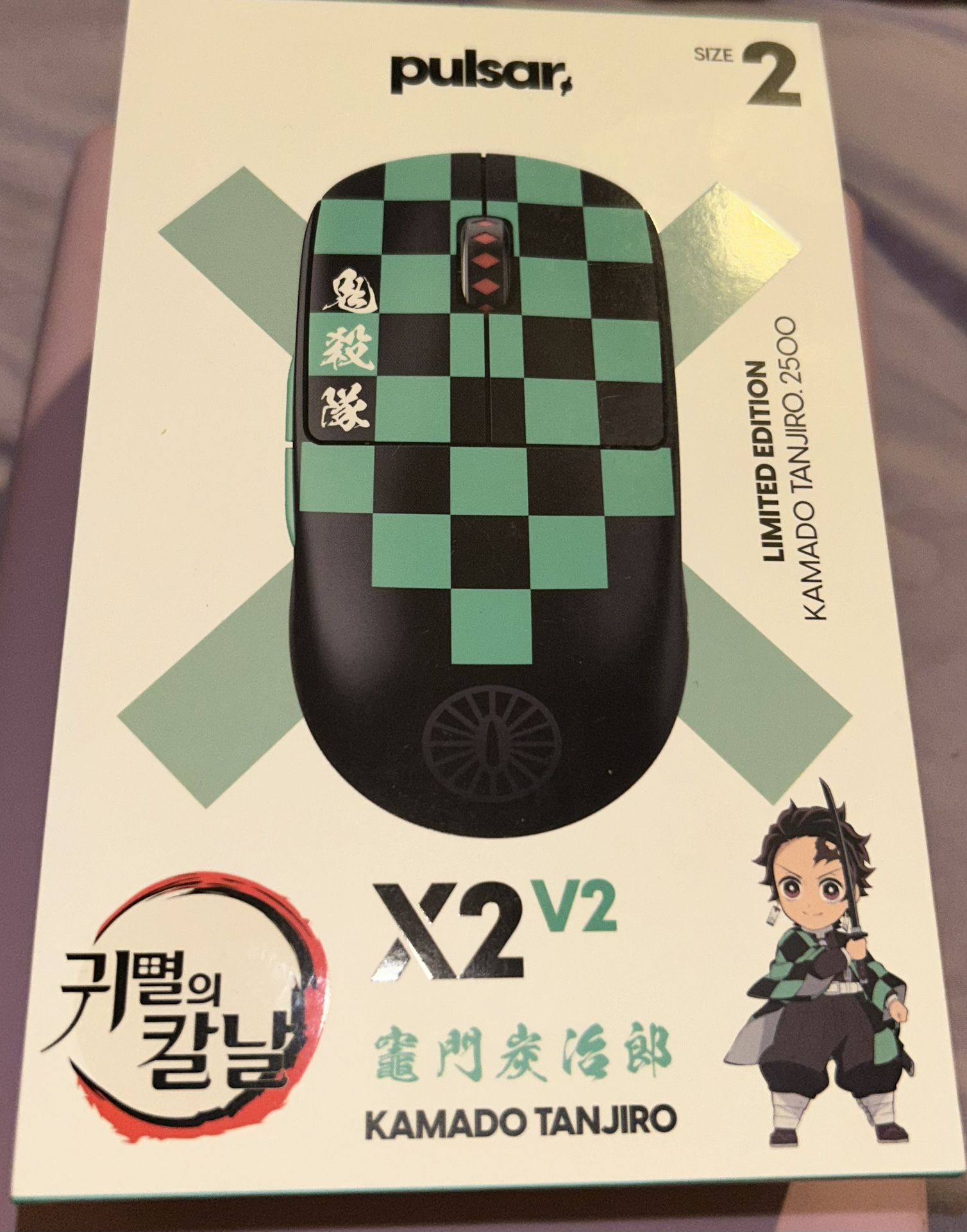 Pulsar X2V2 Demon Slayer Tanjiro with 4k Dongle Gaming Mouse PC