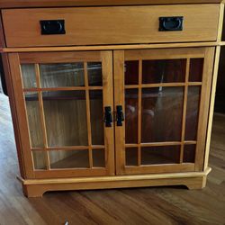 Triangular Craftsman Style Cabinet