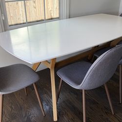 6 Foot Ashley Dining Room Table with Chairs