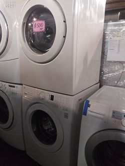 LG front load washer and dryer set working perfectly
