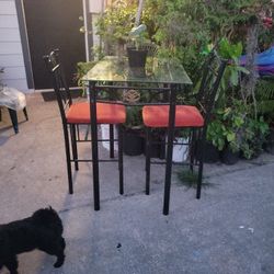 Diner Table With  Glass Top