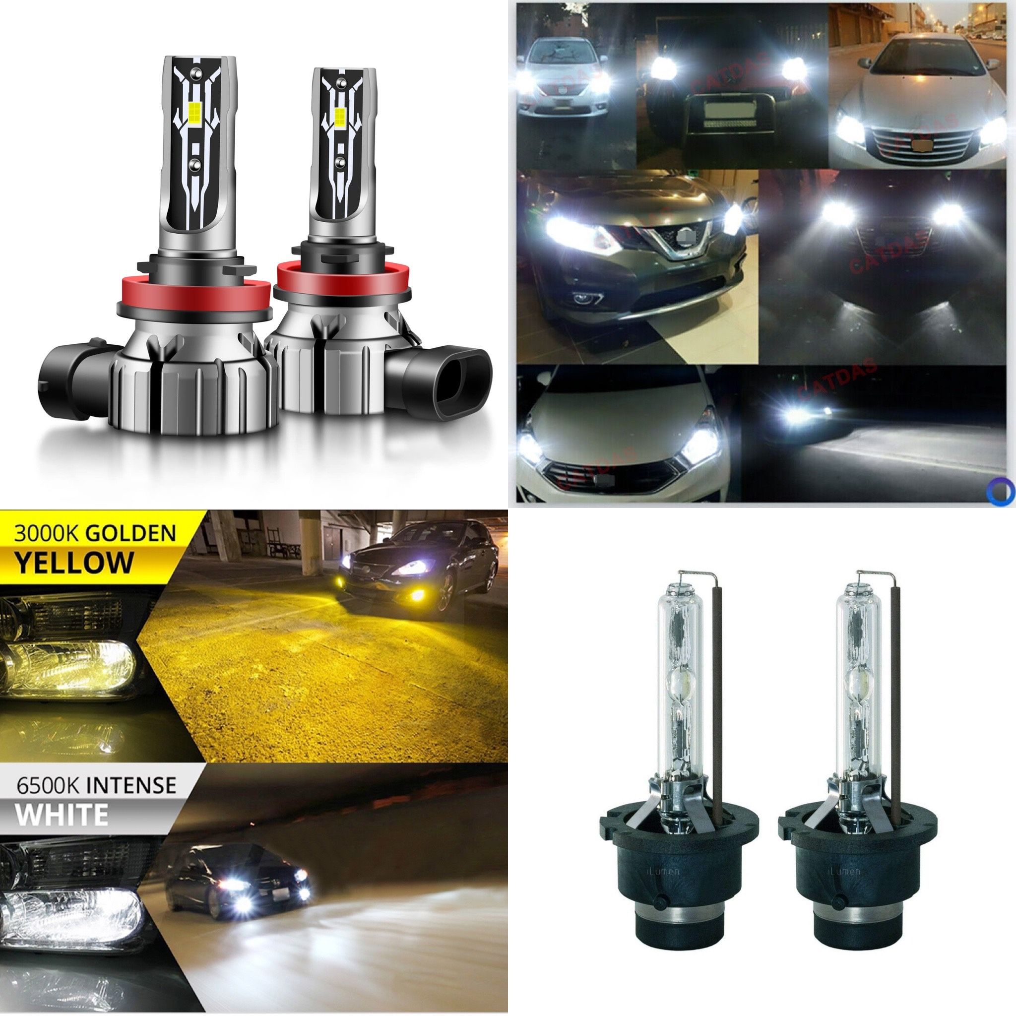 Led Headlight Bulbs Conversion Hid Lights Kit - Replacement Headlight Bulb H11 H4 9007 H13 9012 Dodge Charge To Kia Nissan Kicks Forte Any Car Truck